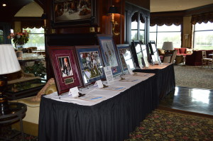 Silent Auction with sports memorabilia