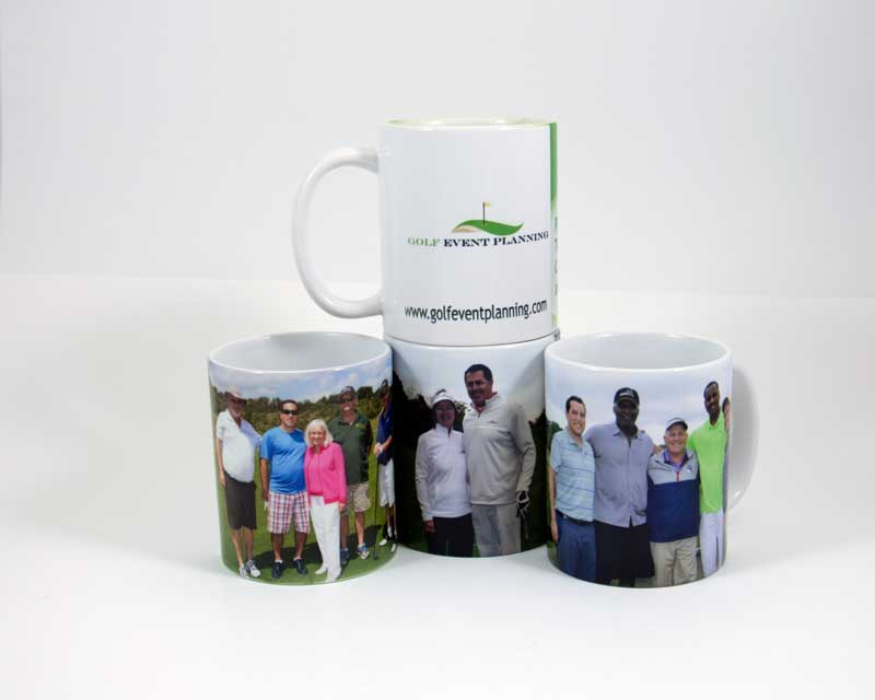 Custom Golf Event photo mugs